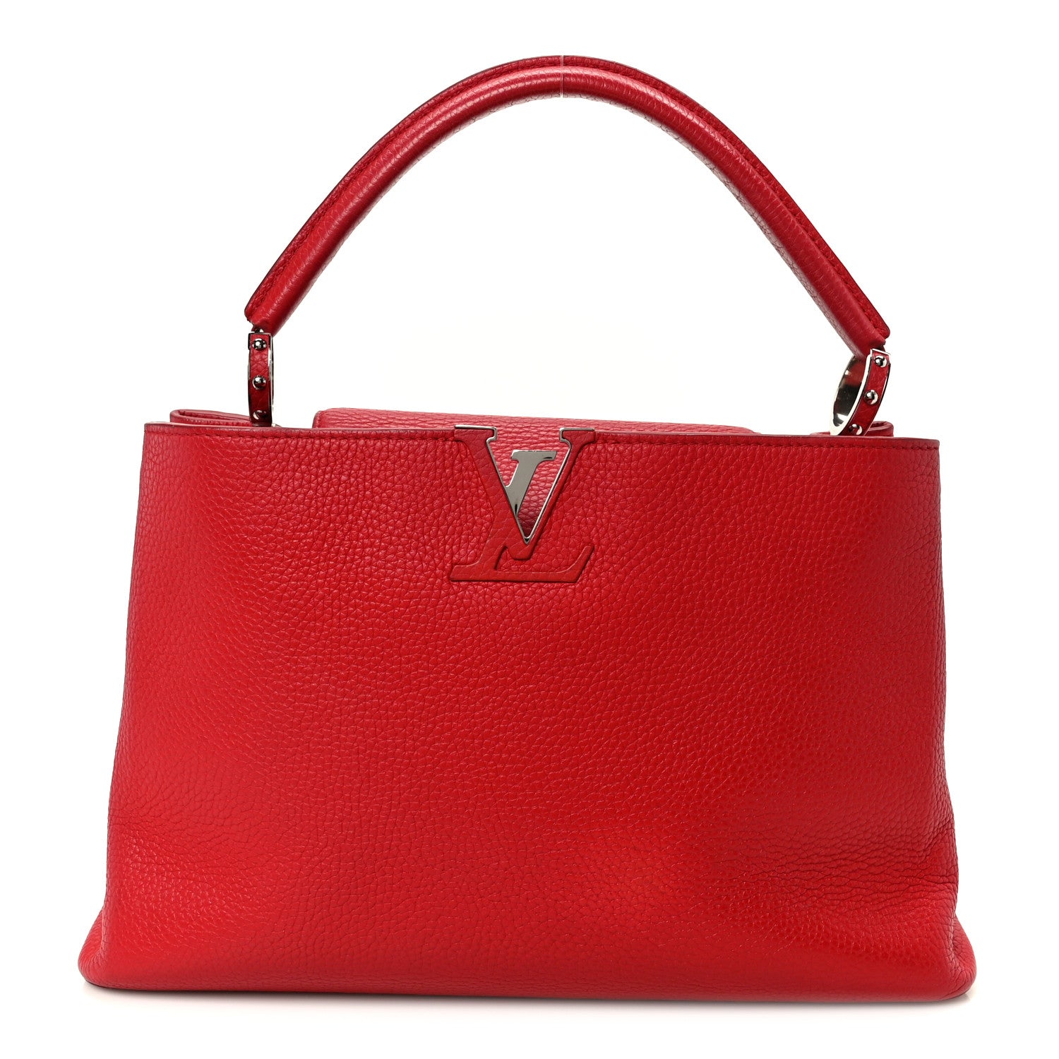 Louis Vuitton Taurillon Capucines MM  Coquelicot