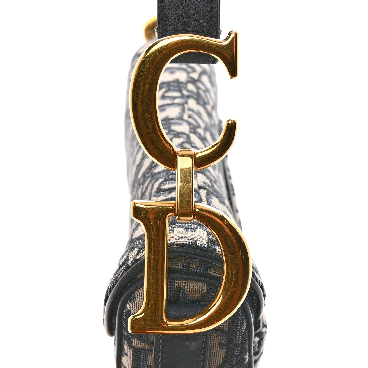 Christian Dior Oblique Saddle Bag Blue