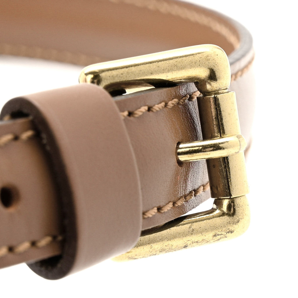 Louis Vuitton Calfskin 16mm Adjustable Shoulder Strap Brown Brown