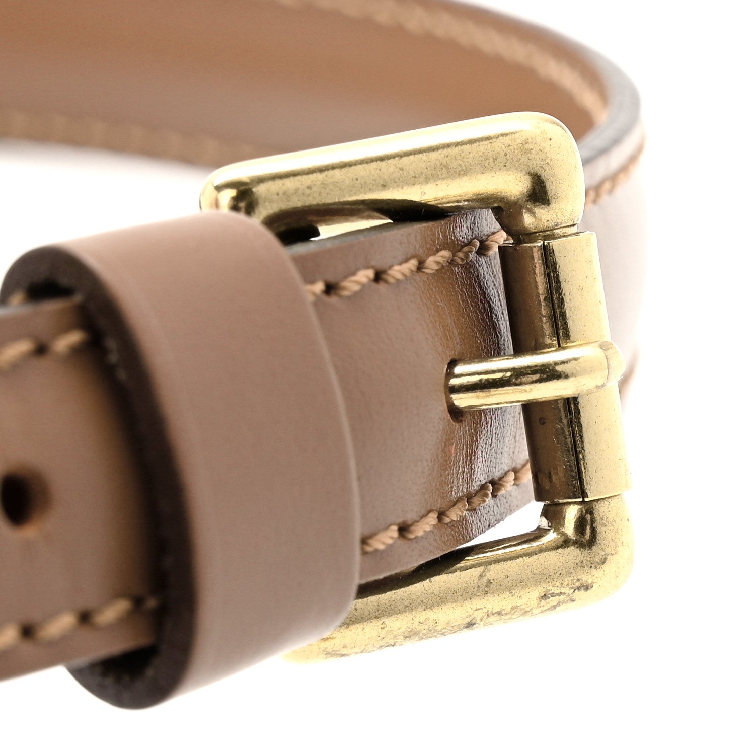 Louis Vuitton Calfskin 16mm Adjustable Shoulder Strap Brown Brown
