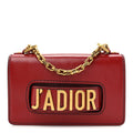 Christian Dior Calfskin J'Adior Chain Flap Bag Red