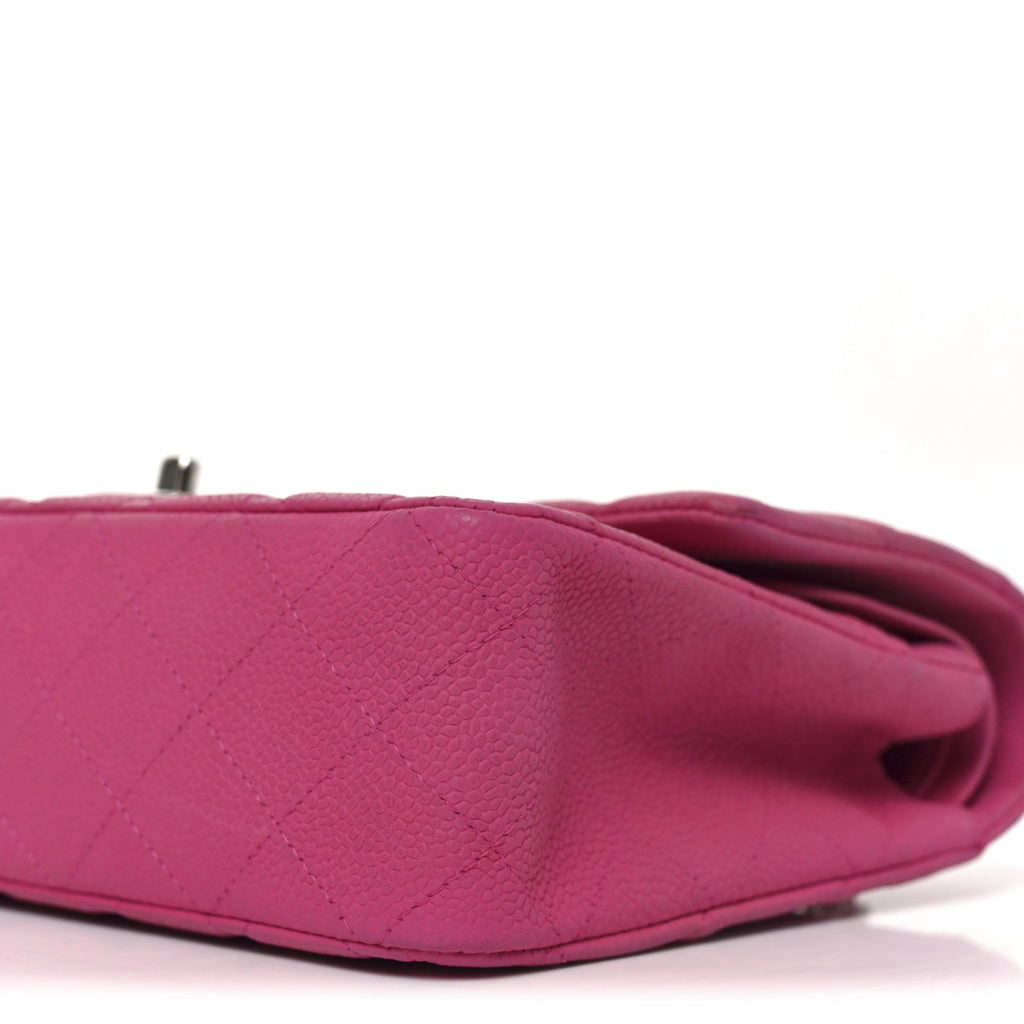 Chanel Iridescent Caviar Quilted Medium Double Flap Pink