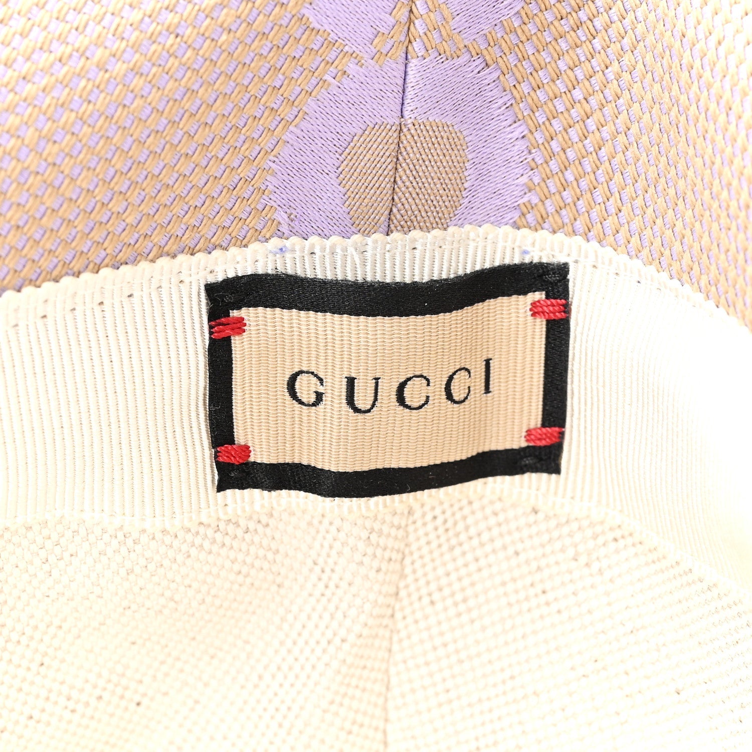 Gucci Monogram Jumbo GG Mosteria Bucket Hat L Beige Lapis