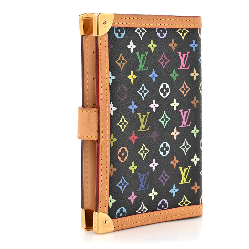 Louis Vuitton Monogram Multicolor Small Ring Agenda Cover Black