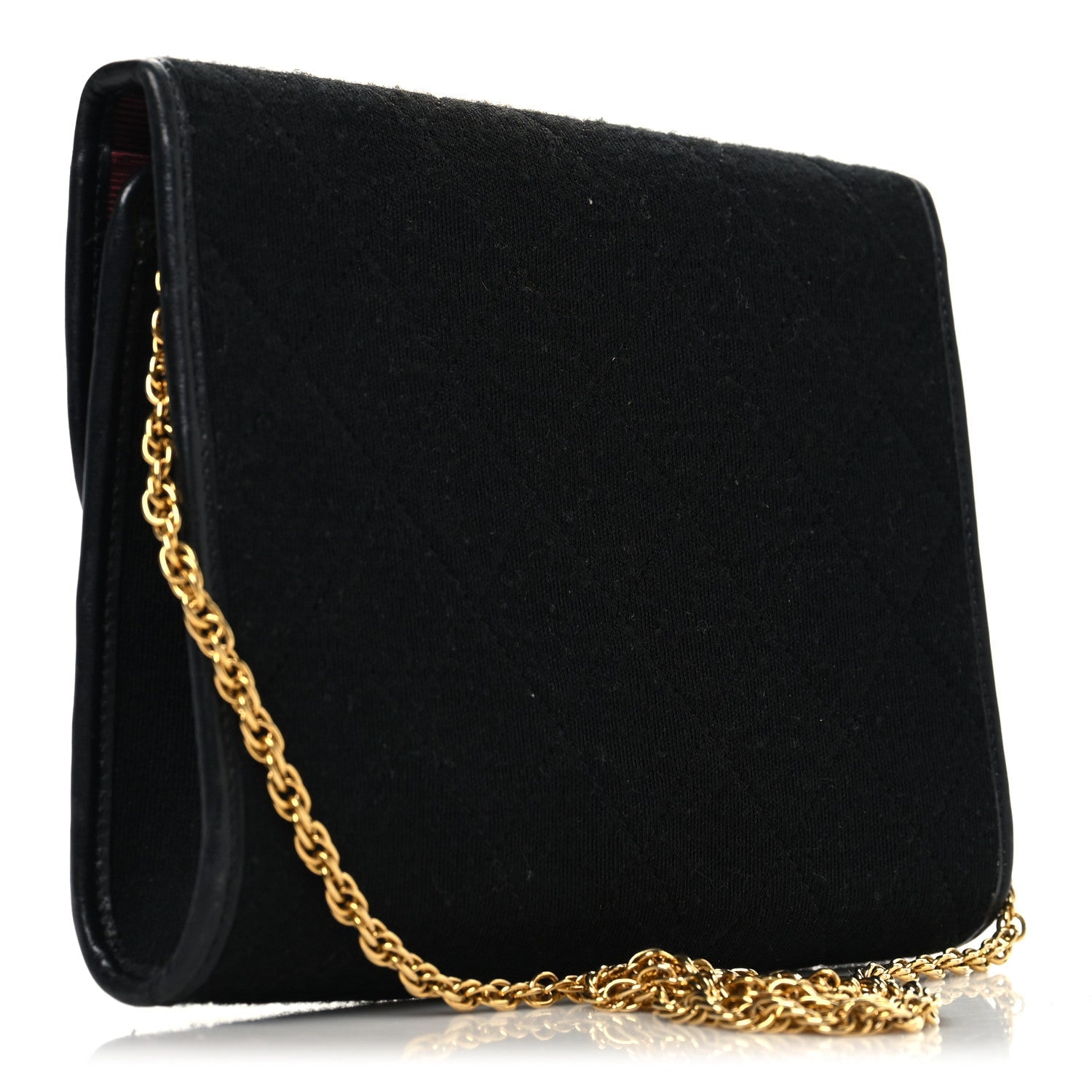 Chanel Jersey Quilted Mini Square Flap Black