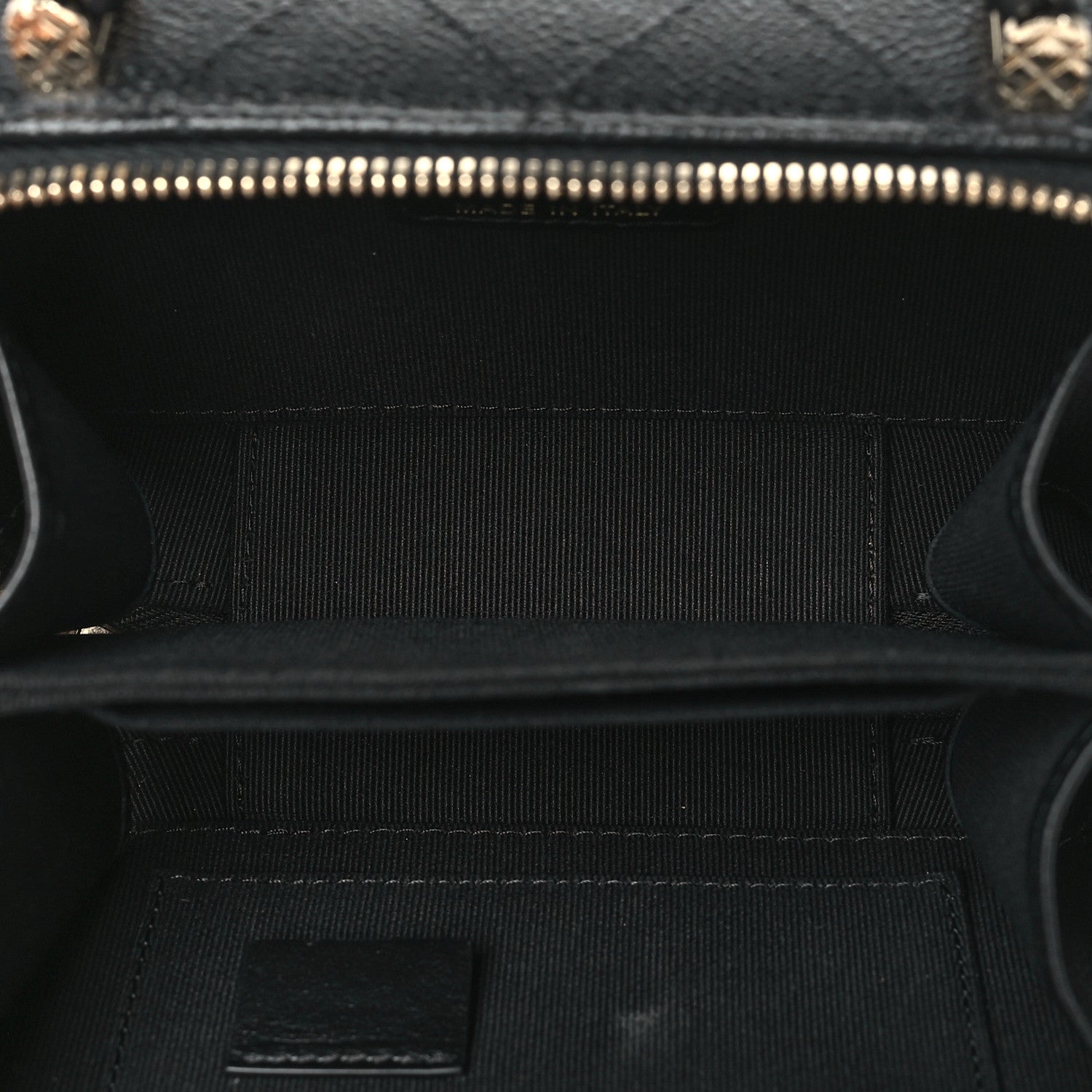Chanel Caviar Quilted Small Top Handle Vanity Case Black