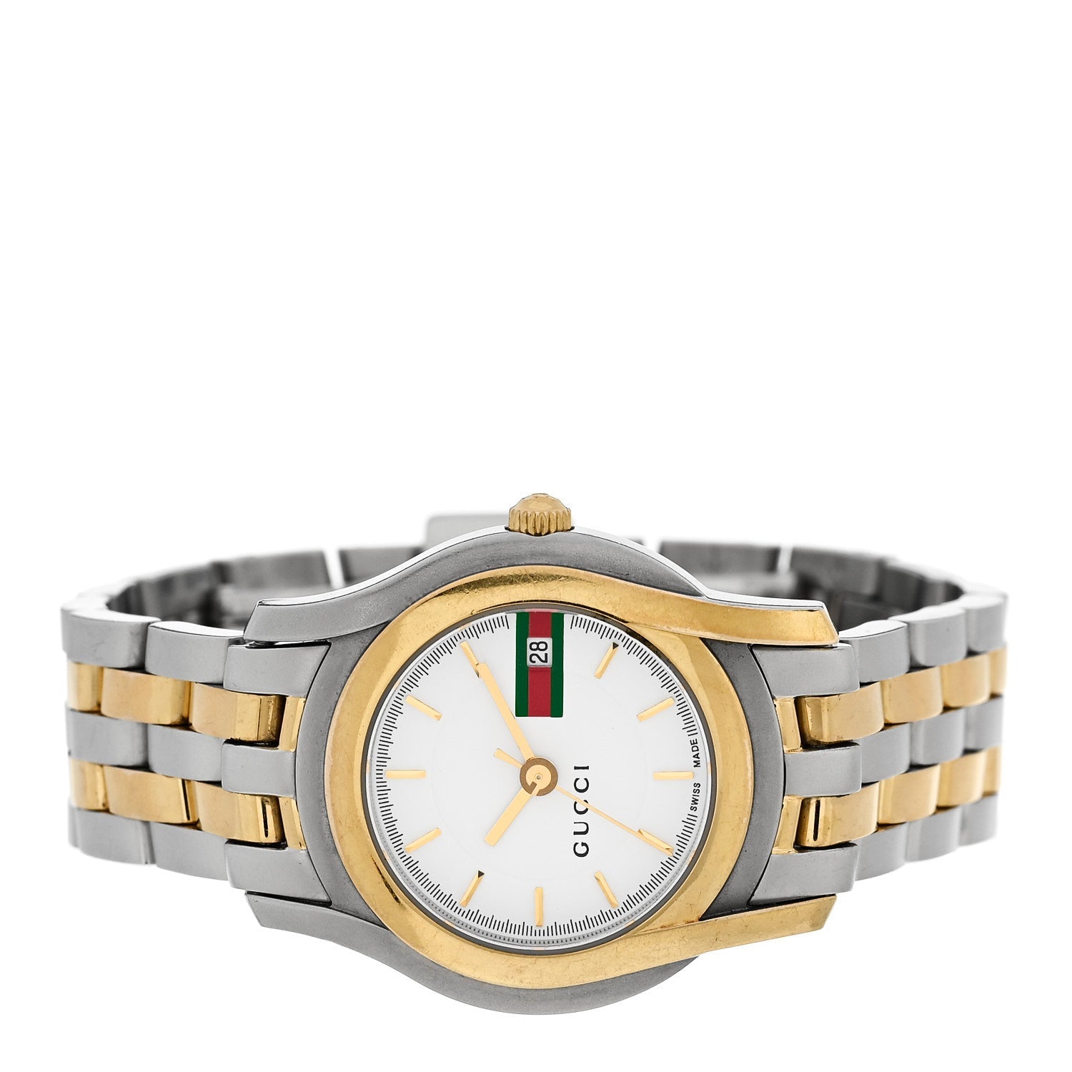 Gucci Stainless Steel 27mm 5500L Two Tone Quartz Watch