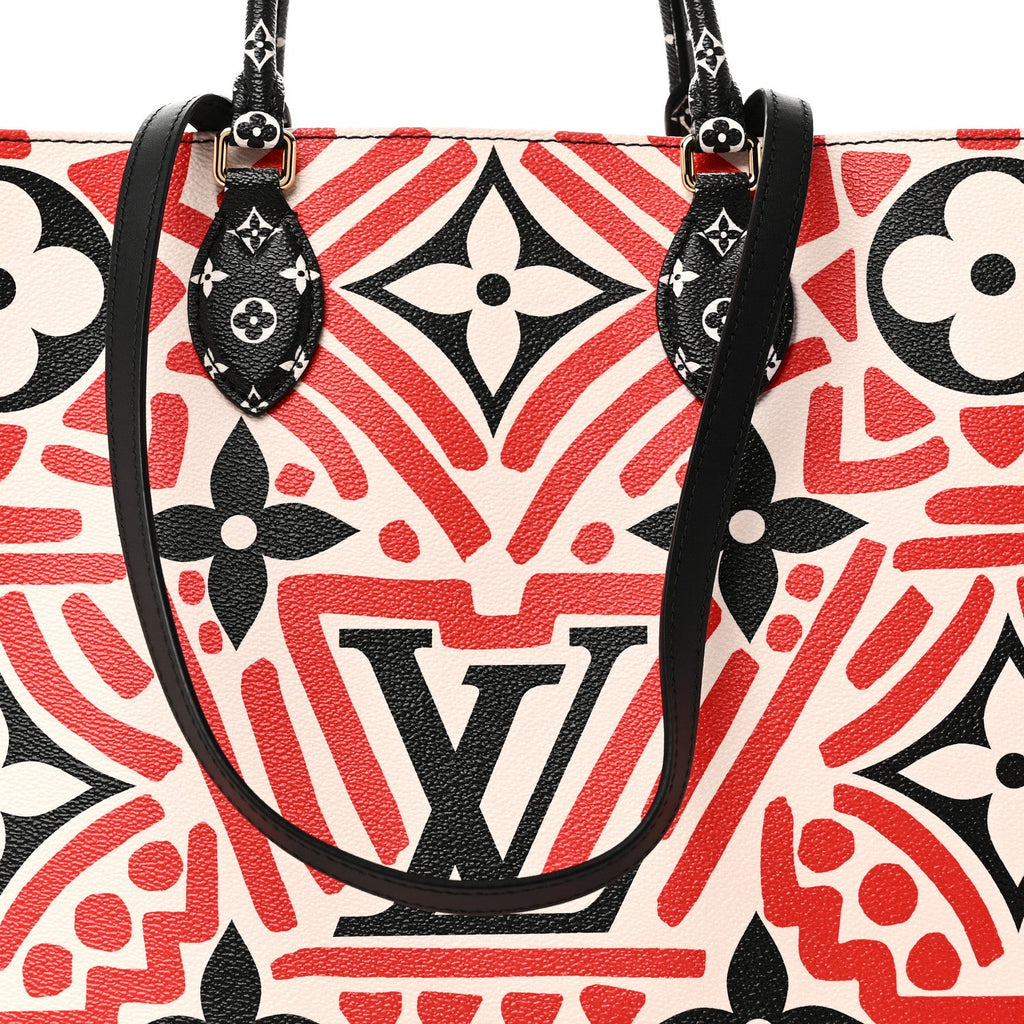 Louis Vuitton Monogram Giant Crafty Onthego GM Creme Rouge Black