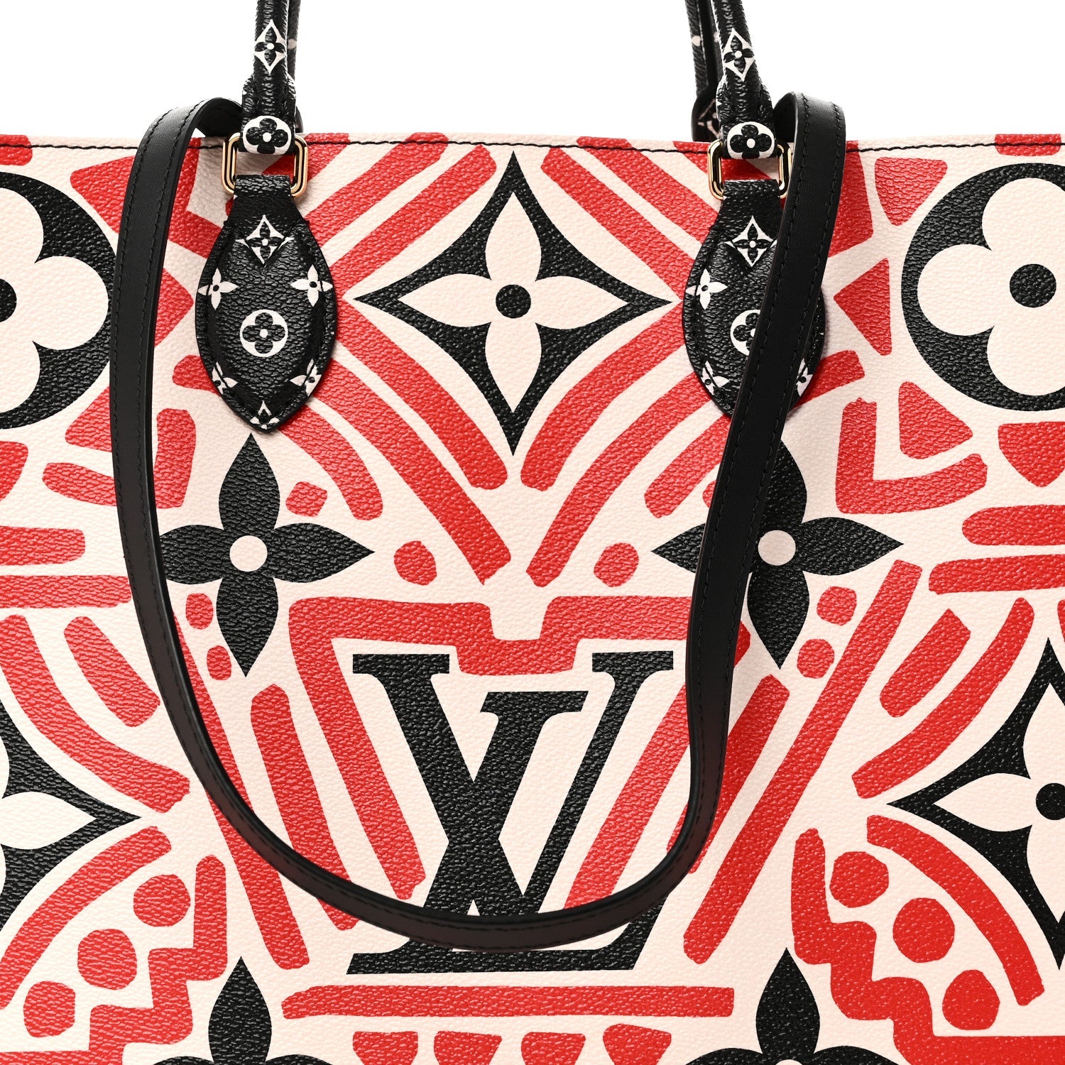 Louis Vuitton Monogram Giant Crafty Onthego GM Creme Rouge Black
