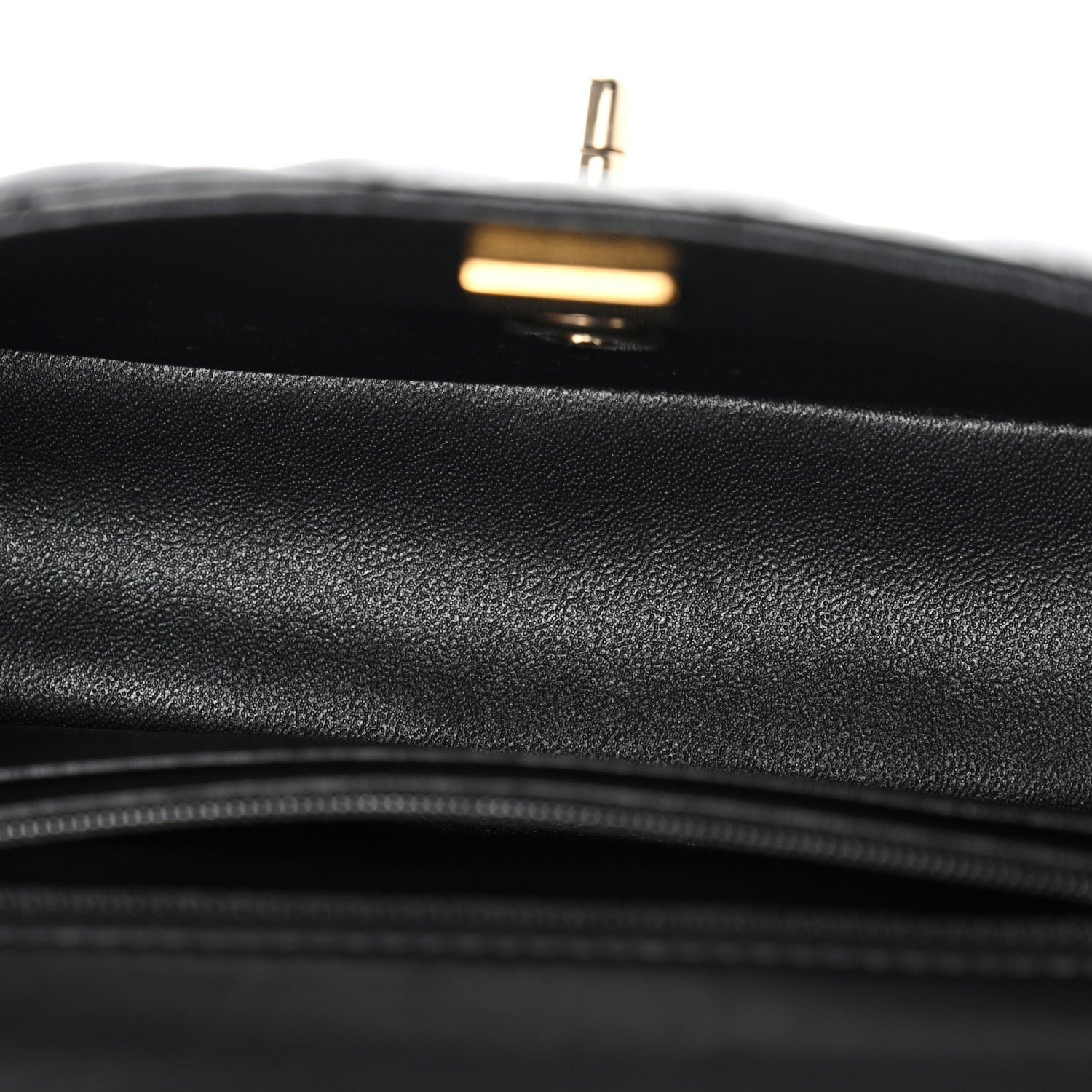 Chanel Lambskin Quilted Mini Rectangular Flap Black