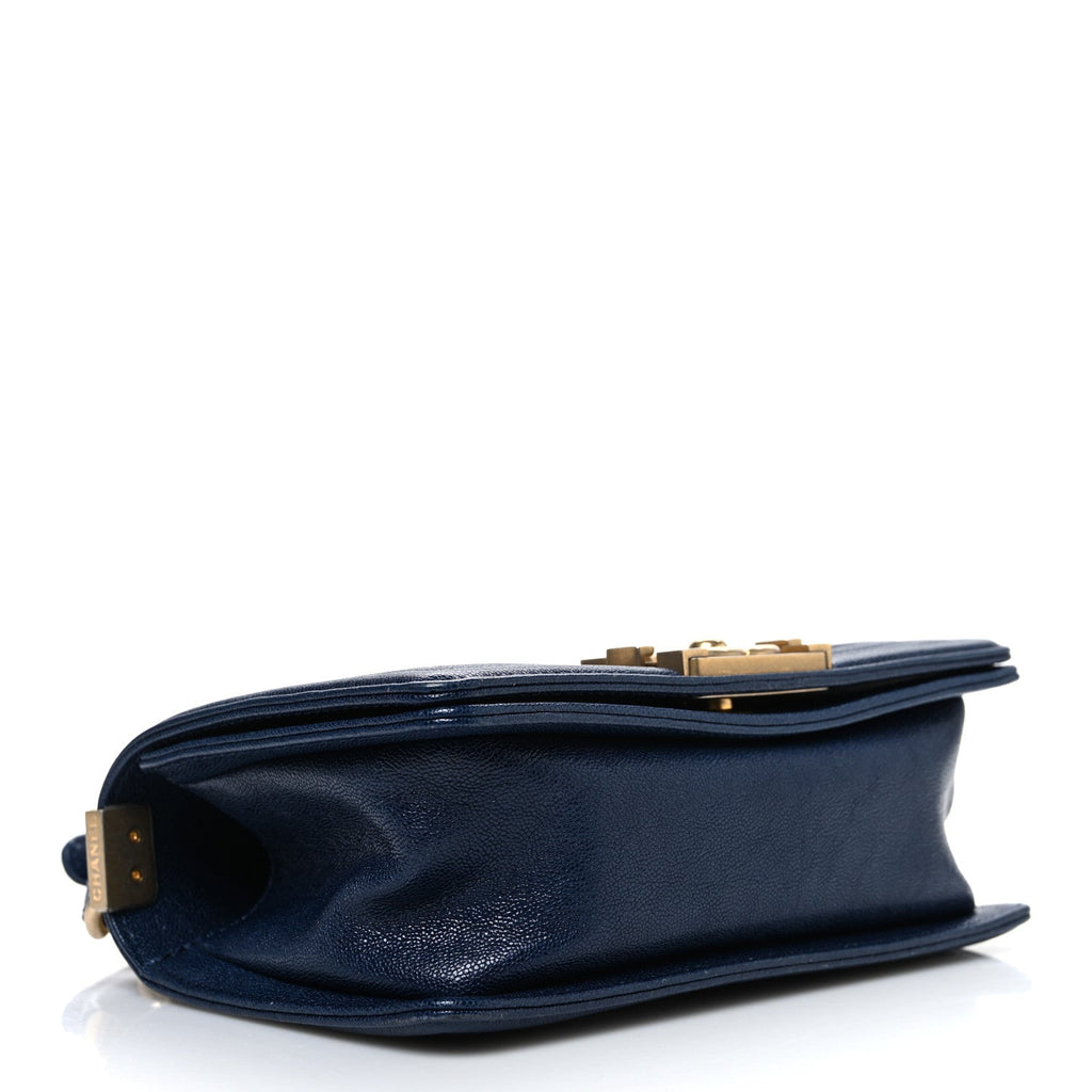 Chanel Caviar Quilted Small Boy Flap Dark Blue