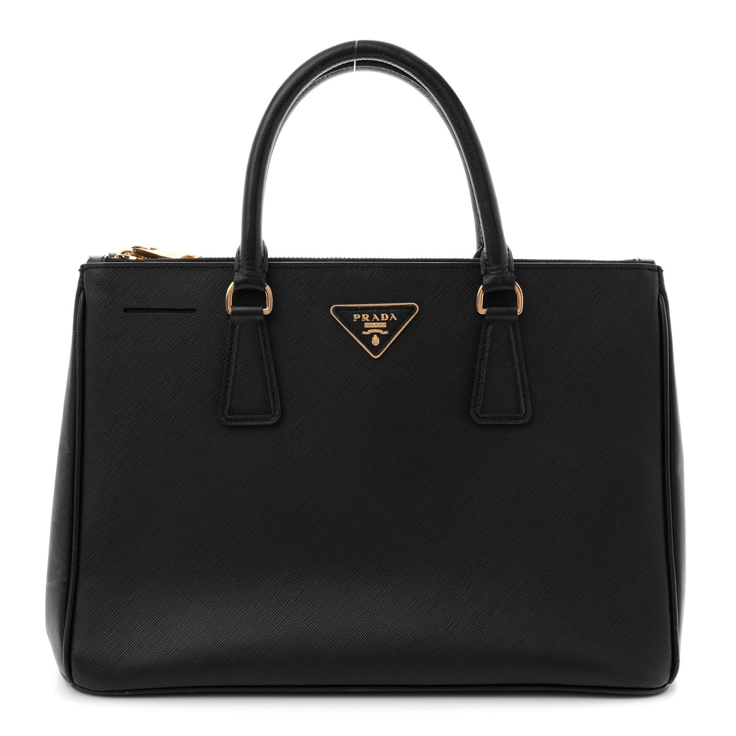 Prada Saffiano Medium Galleria Double Zip Tote Black