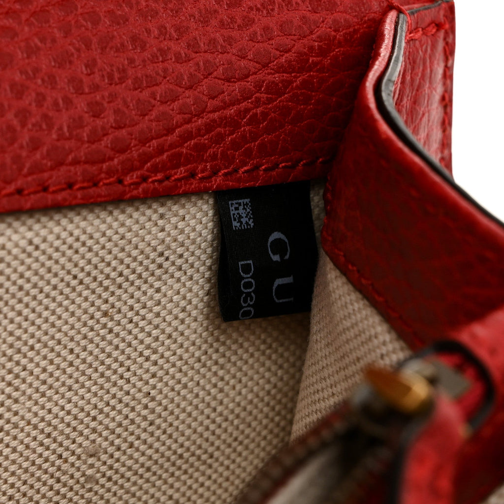 Gucci Dollar Calfskin Swarovski Crystal Small Dionysus Shoulder Bag Hibiscus Red