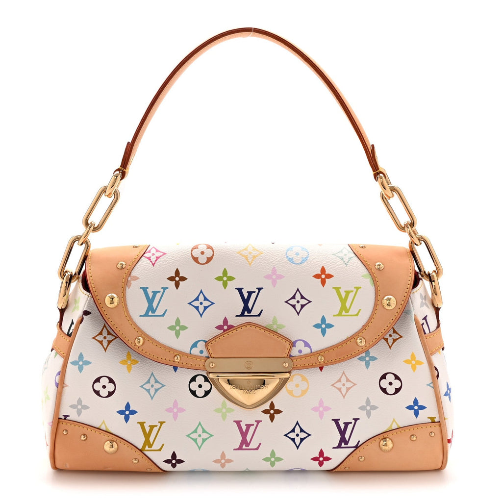Louis Vuitton Monogram Multicolor Beverly MM White