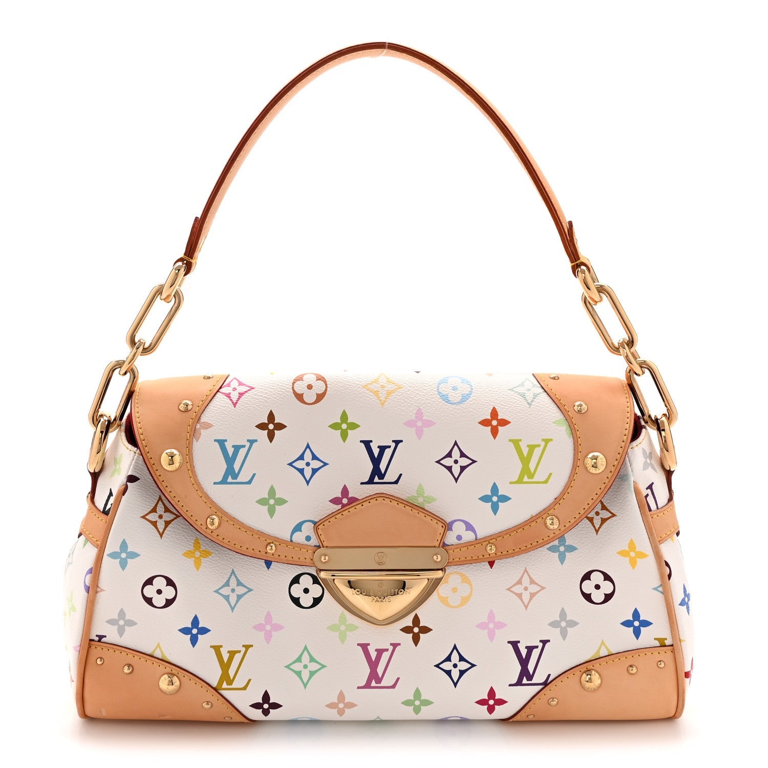 Louis Vuitton Monogram Multicolor Beverly MM White