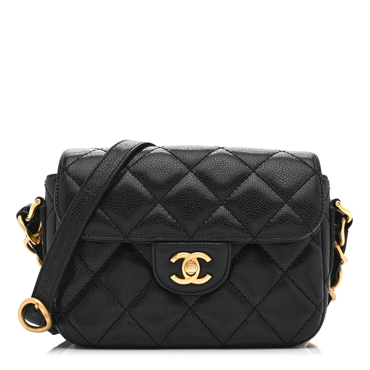 Chanel Caviar Quilted Mini Chain Flap Black