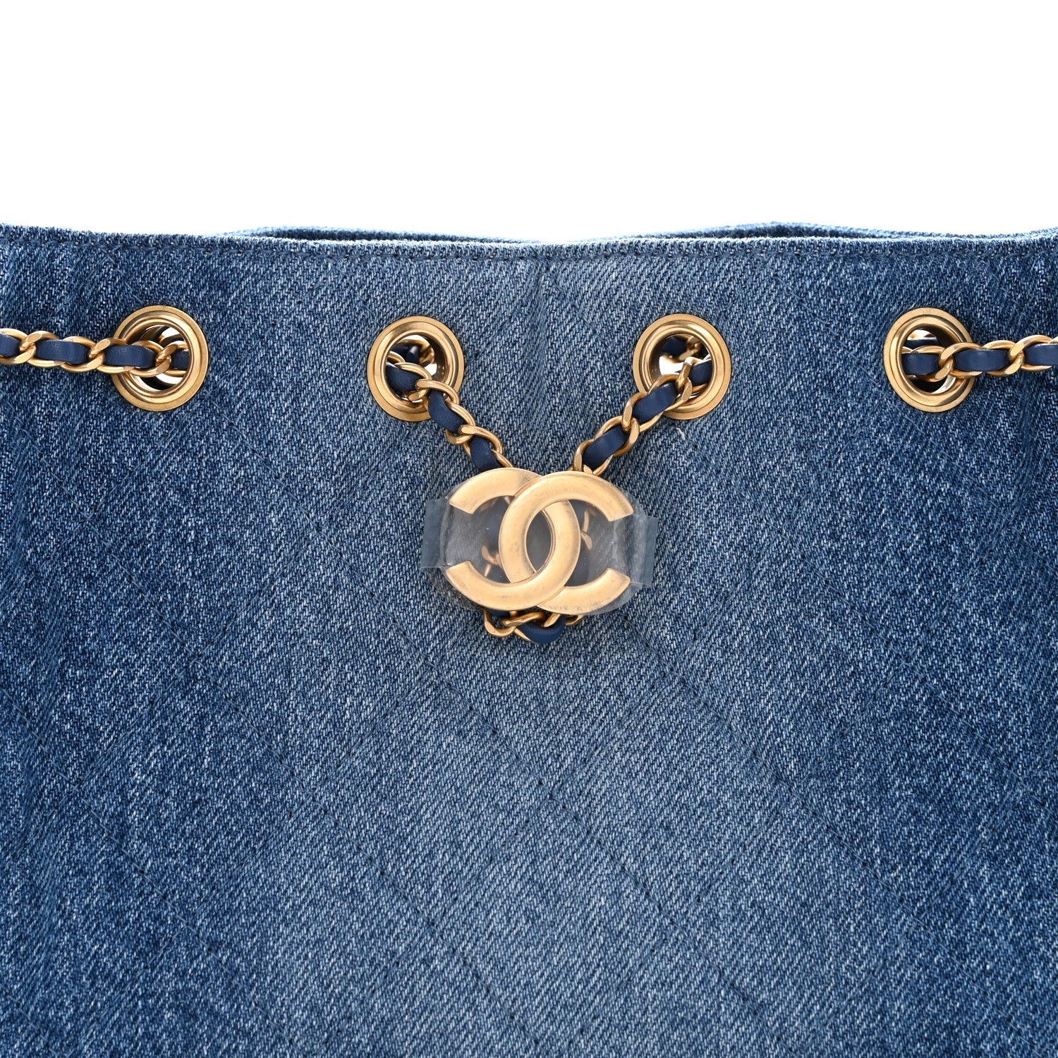 Chanel Washed Denim Quilted Mini Chanel 25 Handbag Blue