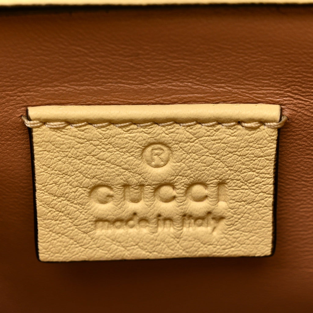 Gucci Snakeskin Mini Diana Tote Bag Beige