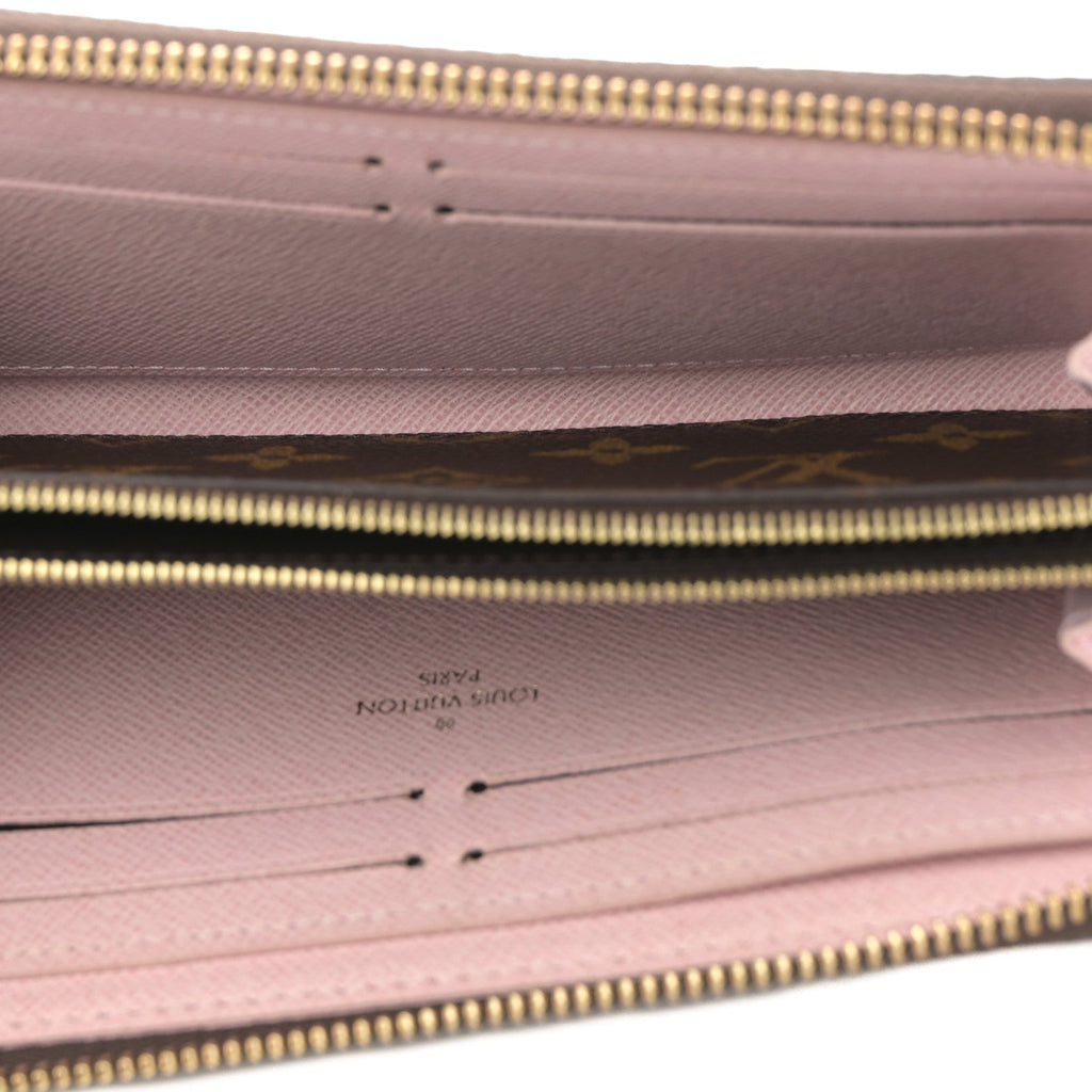 Louis Vuitton Monogram Clemence Wallet Rose Ballerine