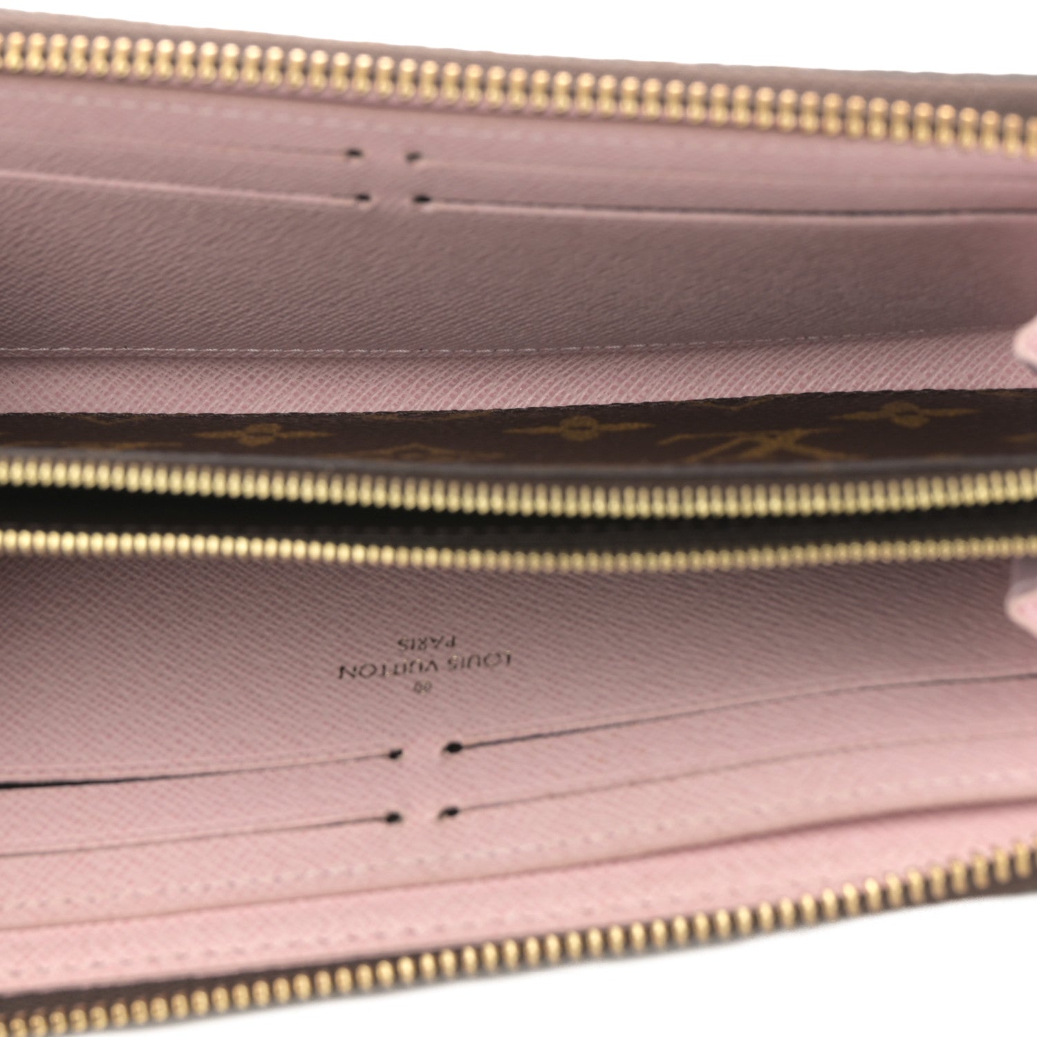 Louis Vuitton Monogram Clemence Wallet Rose Ballerine