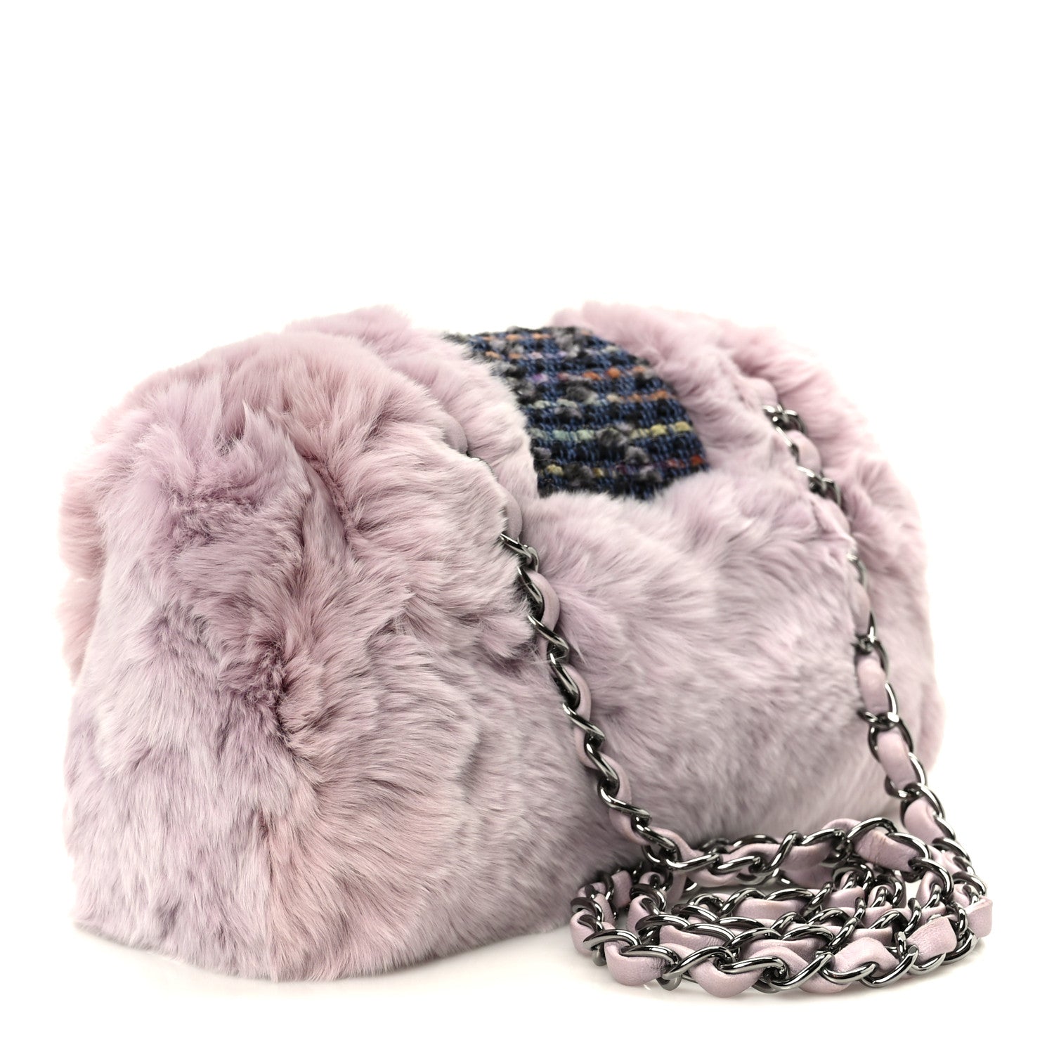 Chanel Rabbit Fur Tweed Small Fantasy Flap Lilac