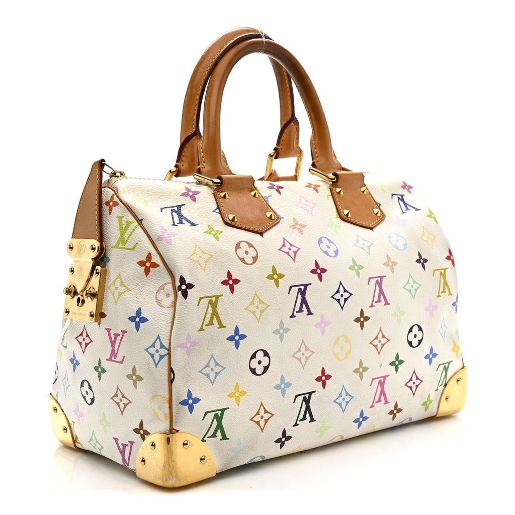 Louis Vuitton Monogram Multicolor Speedy 30 White