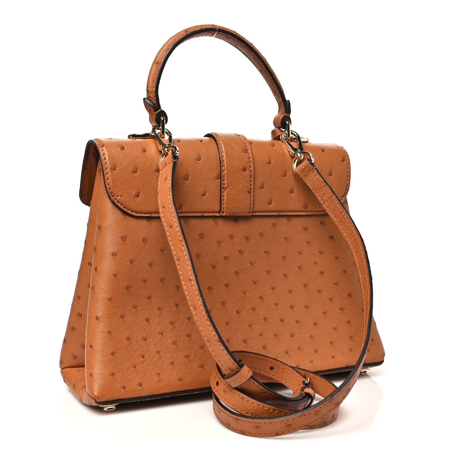 Louis Vuitton Ostrich Rose Des Vents PM Cognac