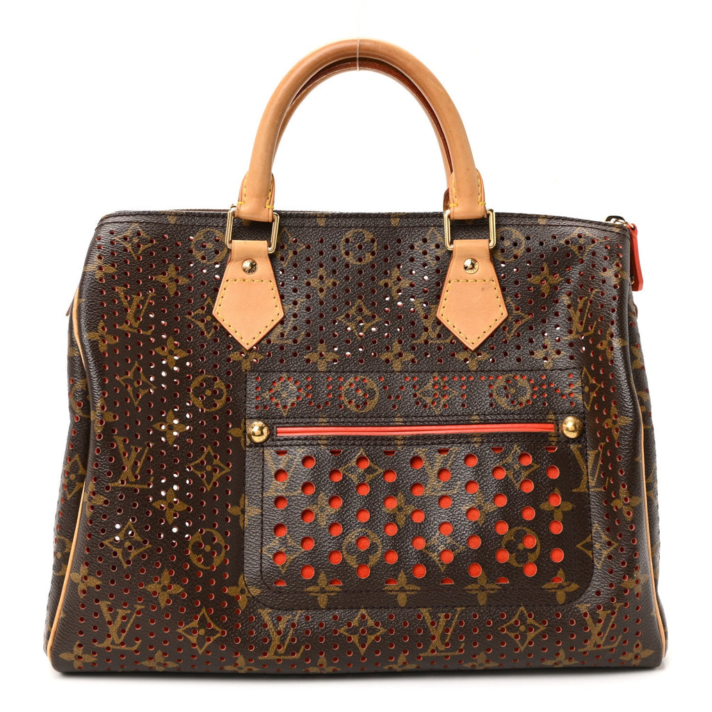 Louis Vuitton Monogram Perforated Speedy 30 Orange