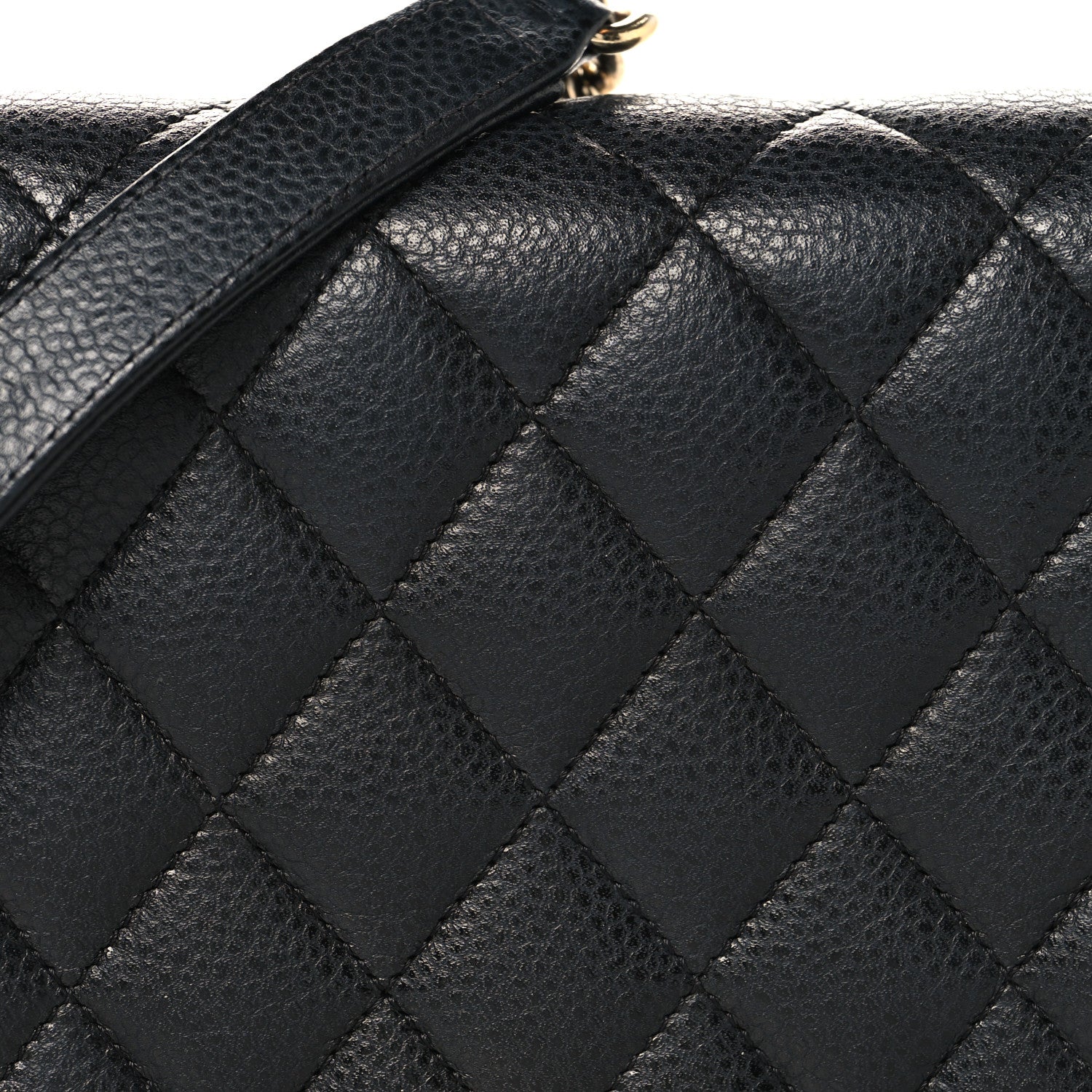 Chanel Caviar Quilted Boy Wallet On Chain WOC Black