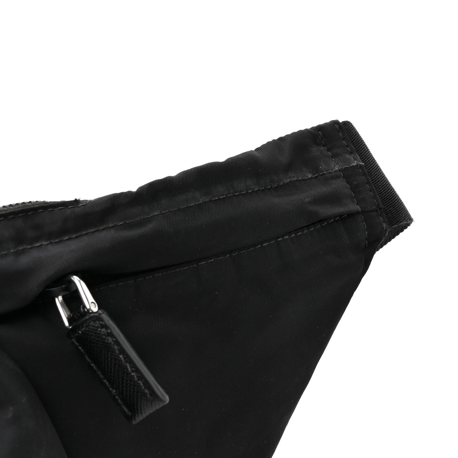 Prada Re-Nylon Saffiano Metal Triple Pocket Belt Bag Black