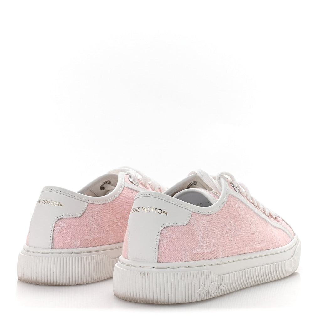 Louis Vuitton Denim Monogram Lagoon Sneakers 35 Pink