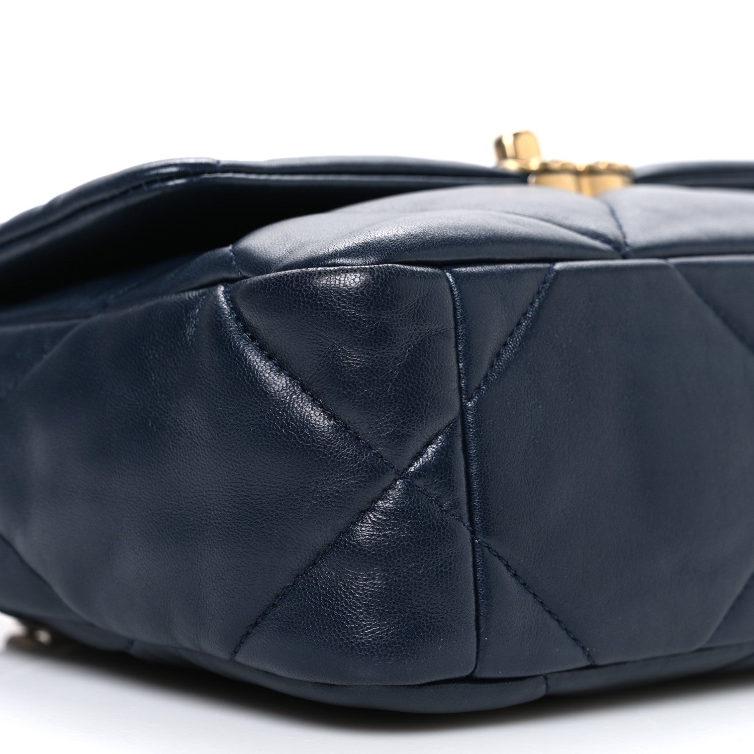 Chanel Lambskin Quilted Medium Chanel 19 Flap Navy Blue