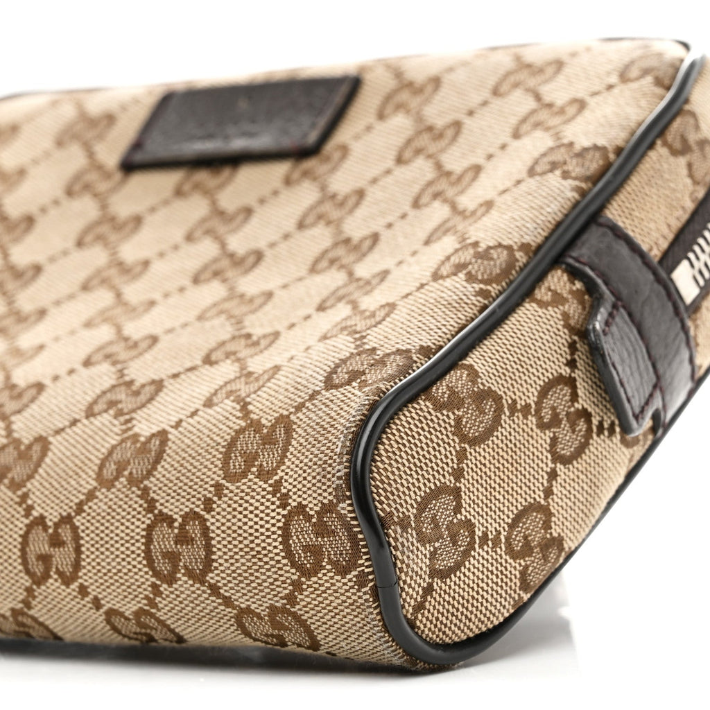 Gucci Monogram Belt Bag Dark Brown