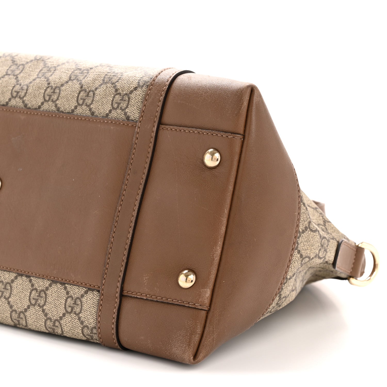 Gucci GG Supreme Monogram Medium Nice Top Handle Dome Bag Brown