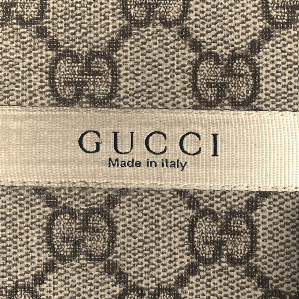 Gucci GG Supreme Monogram Miro Soft Calfskin Men's Horsebit Slippers 10 Beige Ebony New Acero