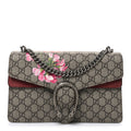 Gucci GG Supreme Monogram Blooms Small Dionysus Shoulder Bag Beige Multicolor Dry Rose