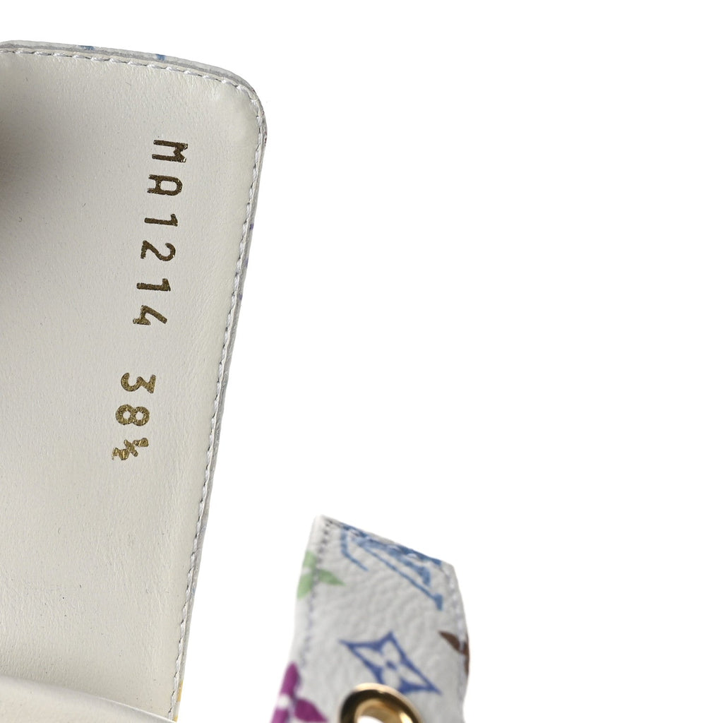 Louis Vuitton LV X TM Monogram Multicolor Bom Dia Comfort Mule Sandals 38.5 White