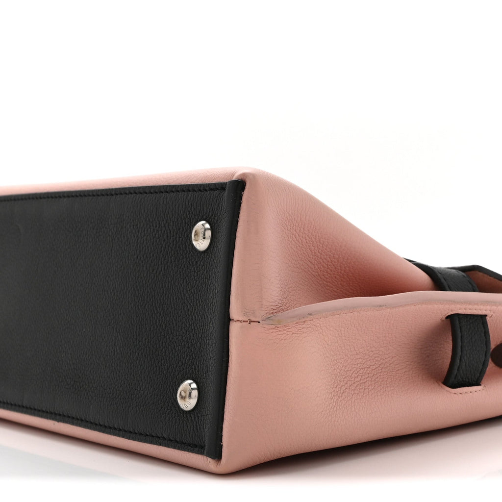 Louis Vuitton Soft Calfskin Embroidered Lockme Ever BB Rose Pink Snow White Black