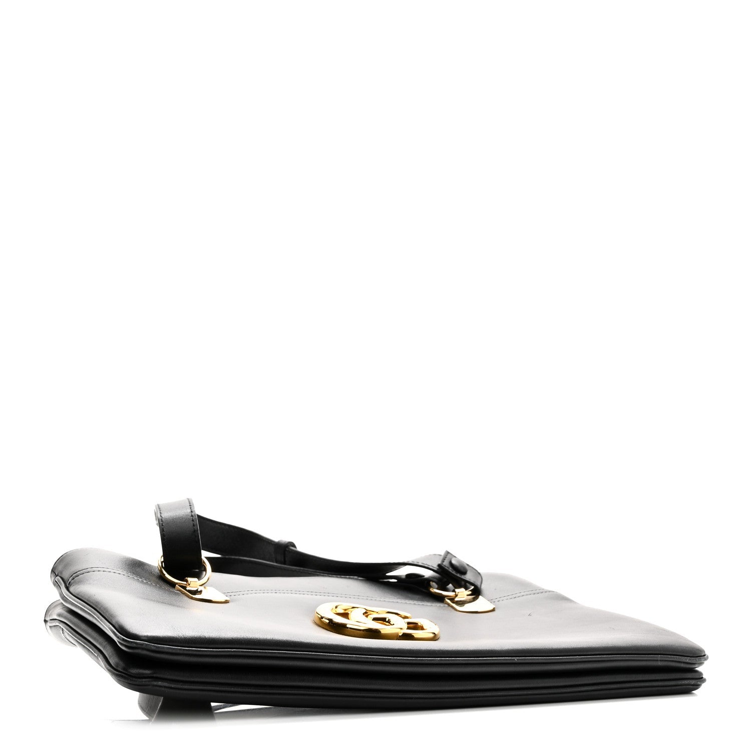 Gucci Vitello Palmellato Lux Large Arli Top Handle Bag Black