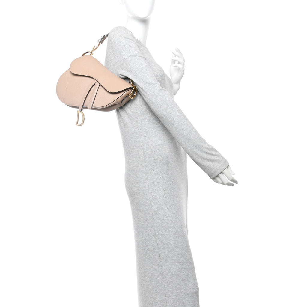 Christian Dior Grained Calfskin Saddle Bag Fard
