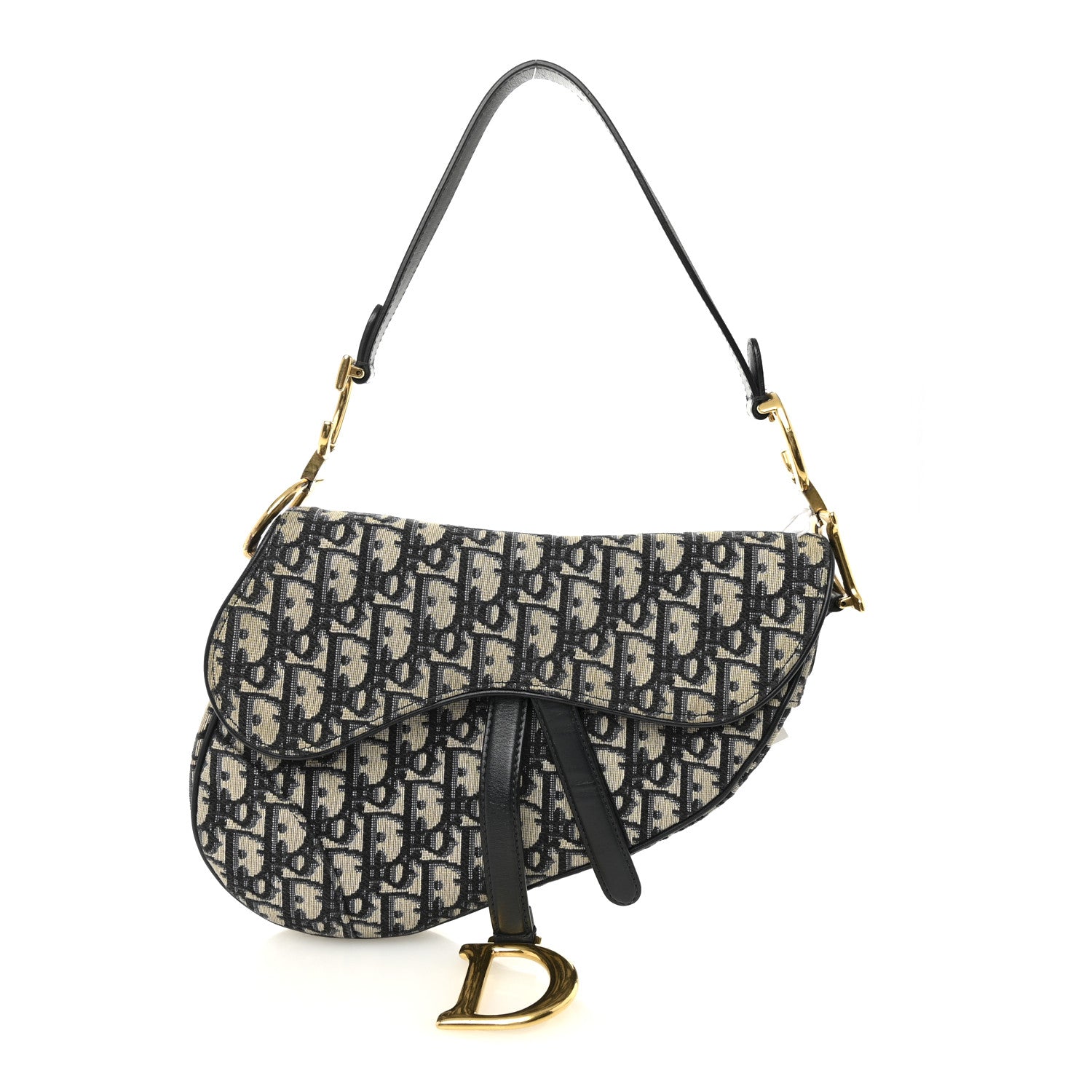 Christian Dior Oblique Saddle Bag Blue