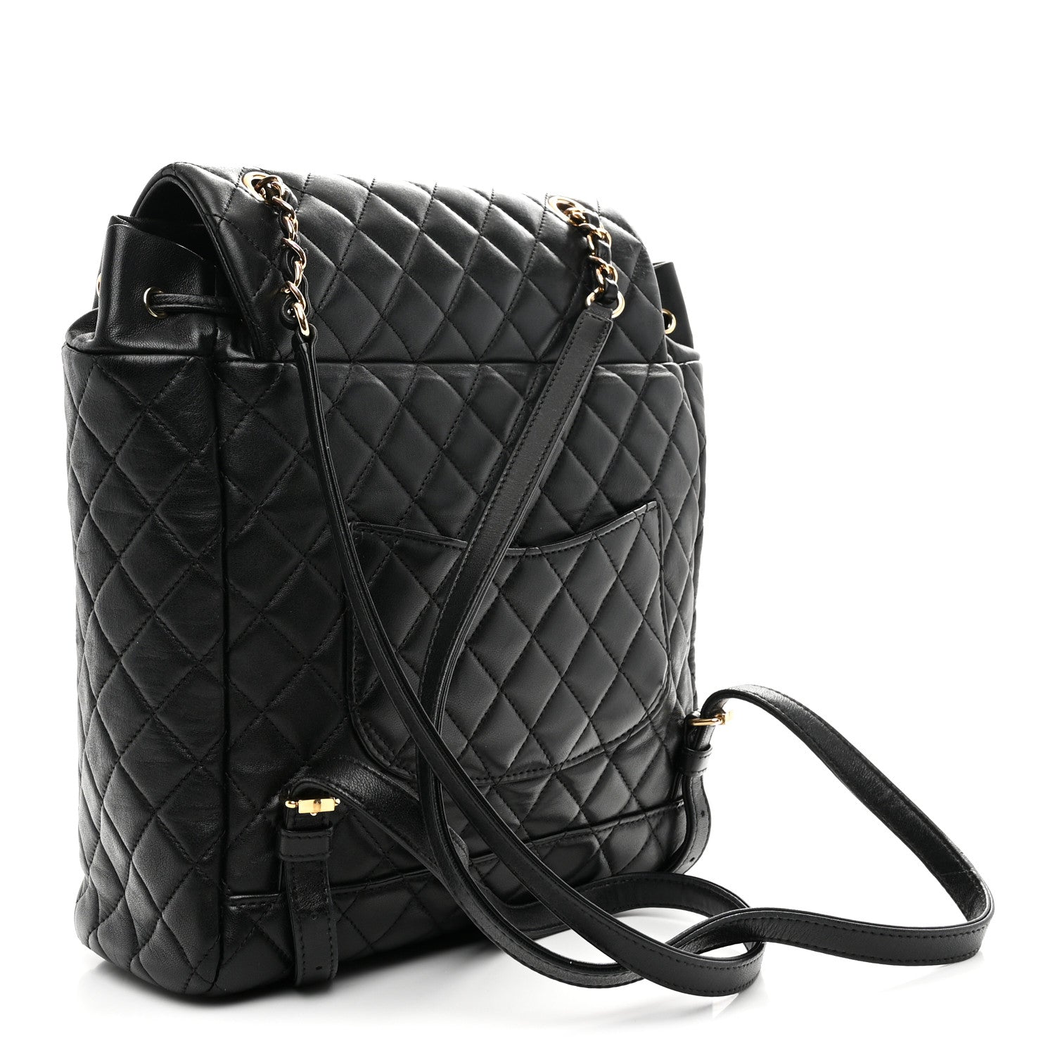 Chanel Lambskin Quilted Large Urban Spirit Backpack Black