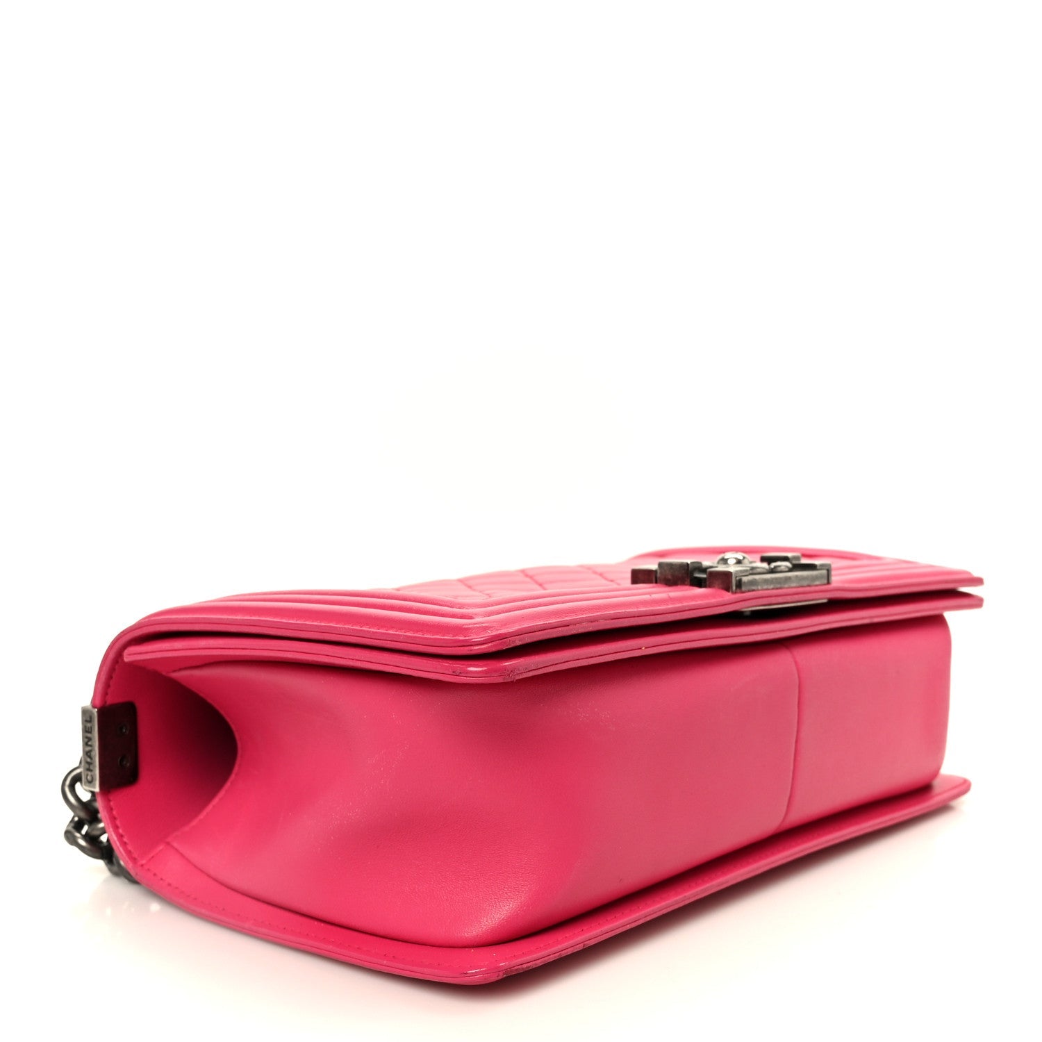 Chanel Lambskin Quilted Medium Boy Flap Dark Pink