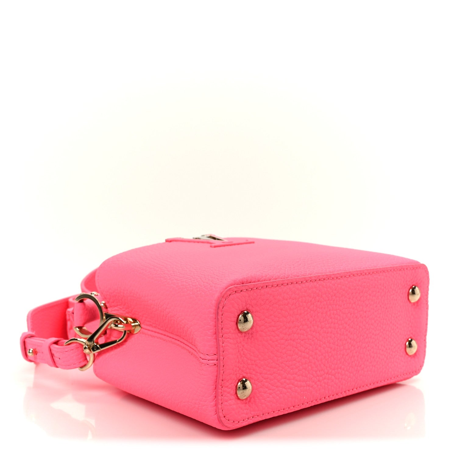 Louis Vuitton Taurillon Monogram Tuffetage Capucines Mini Fluo Pink