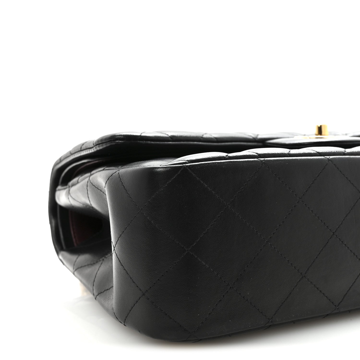 Chanel Lambskin Quilted Jumbo Double Flap  Black