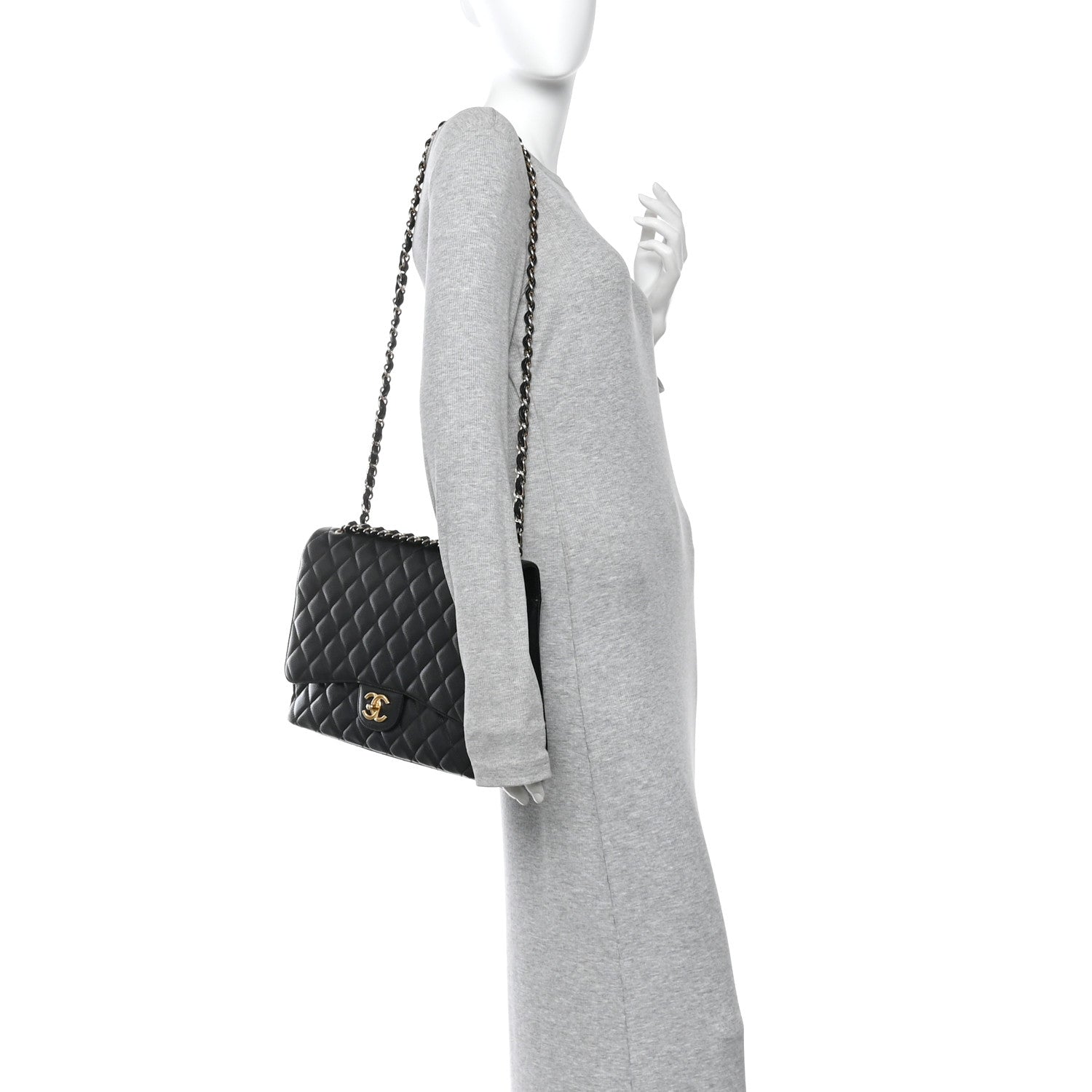 Chanel Caviar Quilted Maxi Double Flap Black