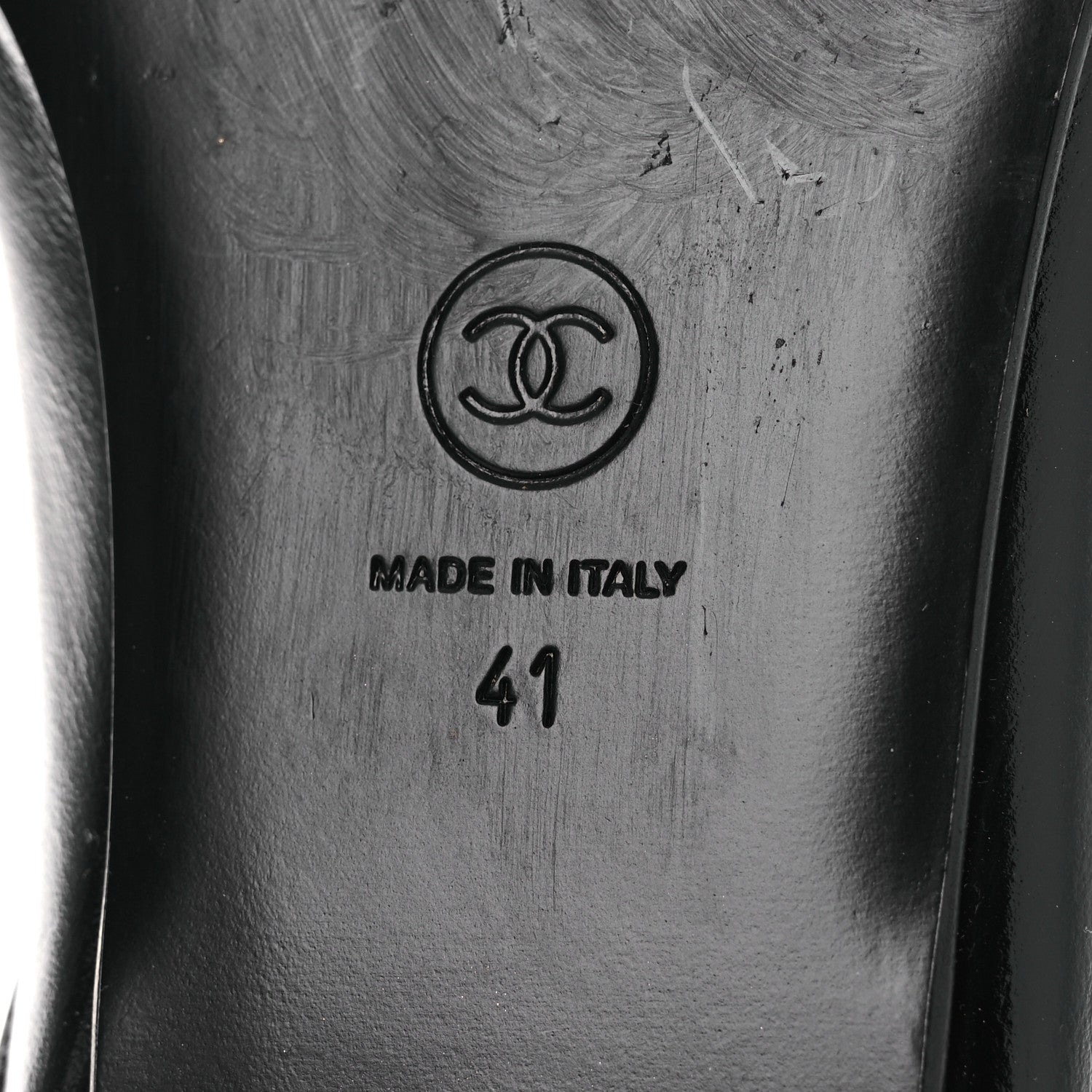 Chanel Shiny Calfskin Crystal CC Mules 41 Black