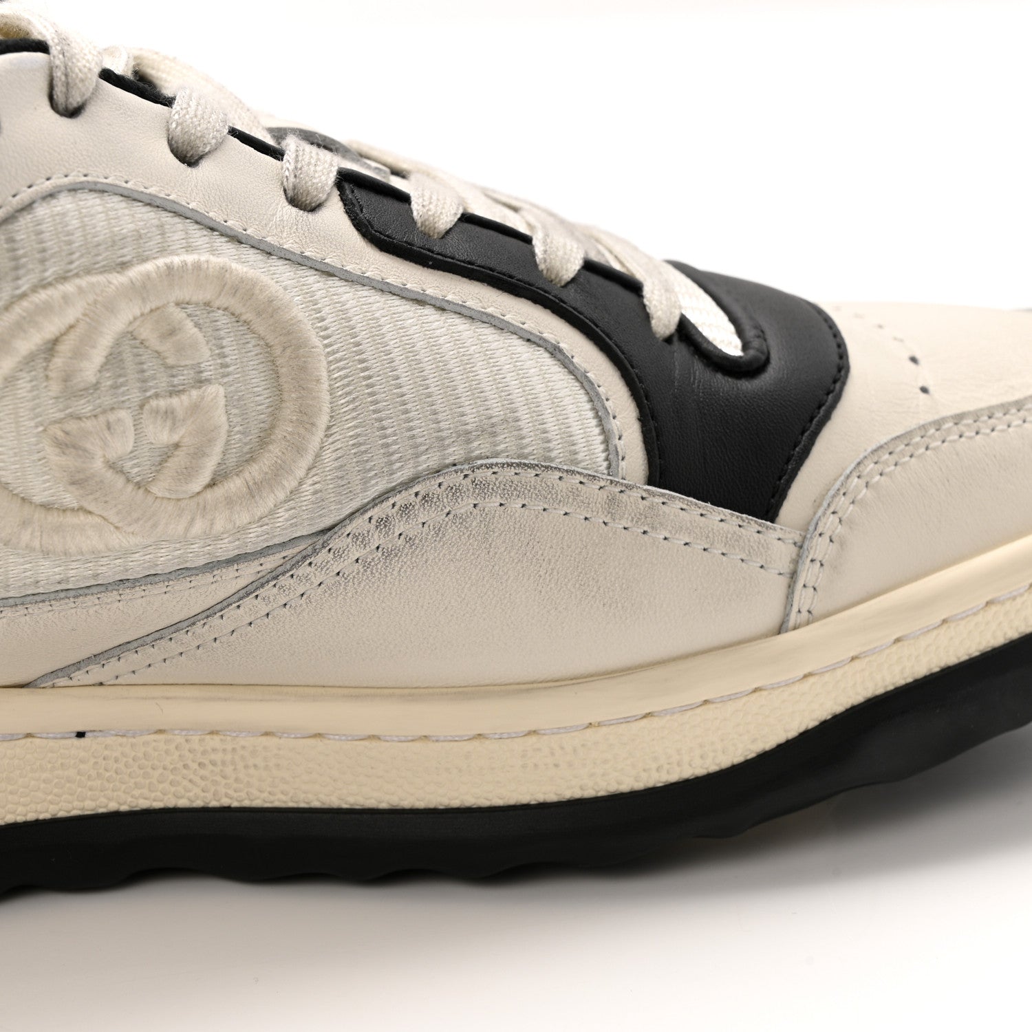 Gucci Dali Soft Calfskin Womens Mac80 Sneakers 39 Off White Black