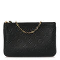 Louis Vuitton Empreinte Double Zip Pochette Black