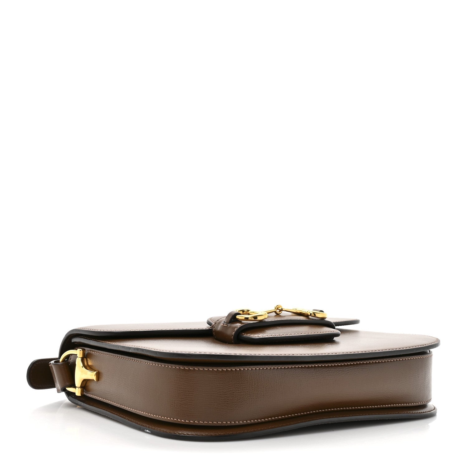 Gucci Azalea Calfskin Horsebit 1955 Shoulder Bag Brown Sugar